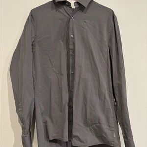 Perry Ellis Men's Gray dress Shirt slim fit size large